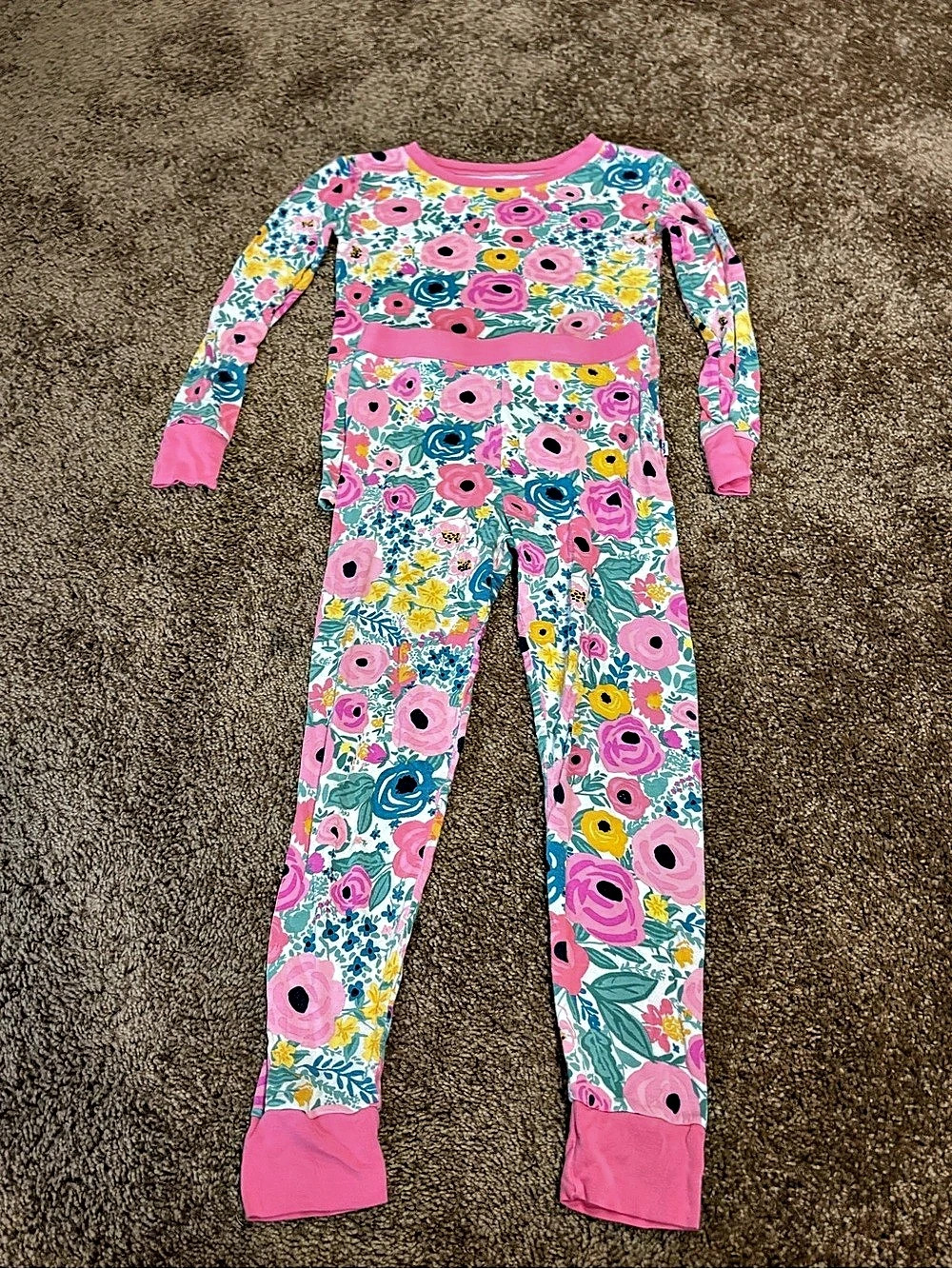 Little Sleepies Long-Sleeve Two-Piece Pajama Set Floral Pajama Set Girls 5/6